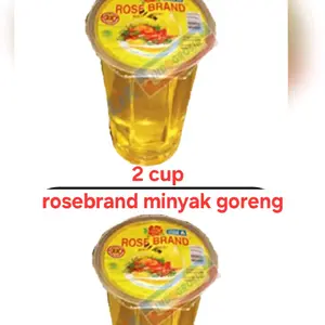 Rose Brand Minyak Goreng dalam Kemasan Gelas Cup 220ml isi 2 Cup Praktis dan Mudah Digunakan