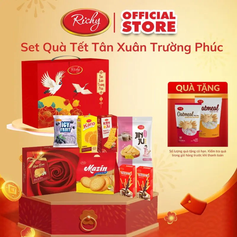 [TẶNG 2 QUÀ] RICHY Set Quà Tết Tân Xuân Trường Phúc - Tết 2026