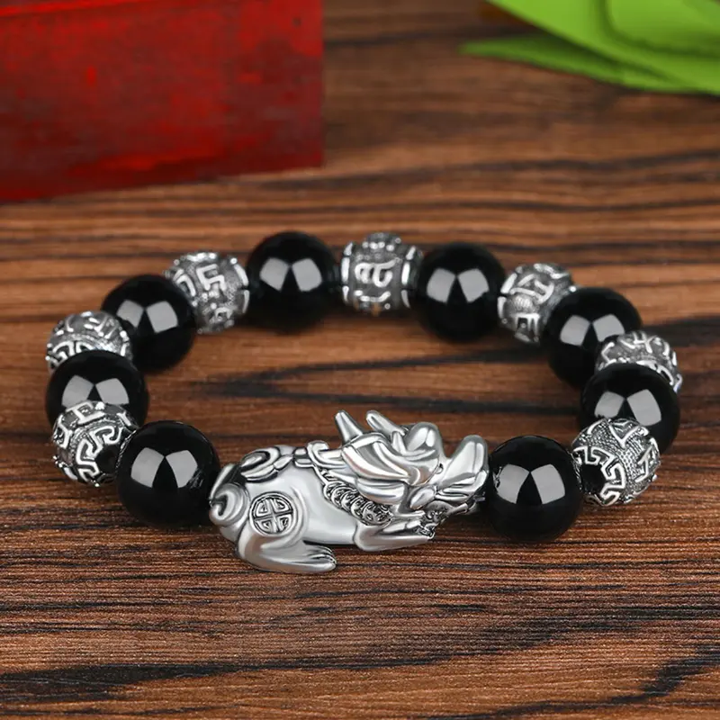 Vòng Tay Tỳ Hưu, Phong Cách Cổ Điển Dành Cho Nam Giới, Thiết Kế Độc Đoán, Hạt May Mắn, Vòng Tay 4