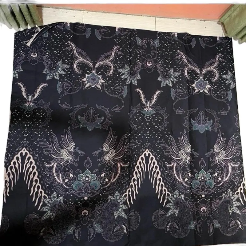 Kain batik katun premium warna ungu lillac mtf baru bs buat kmeja blus rok dll dress dll 1