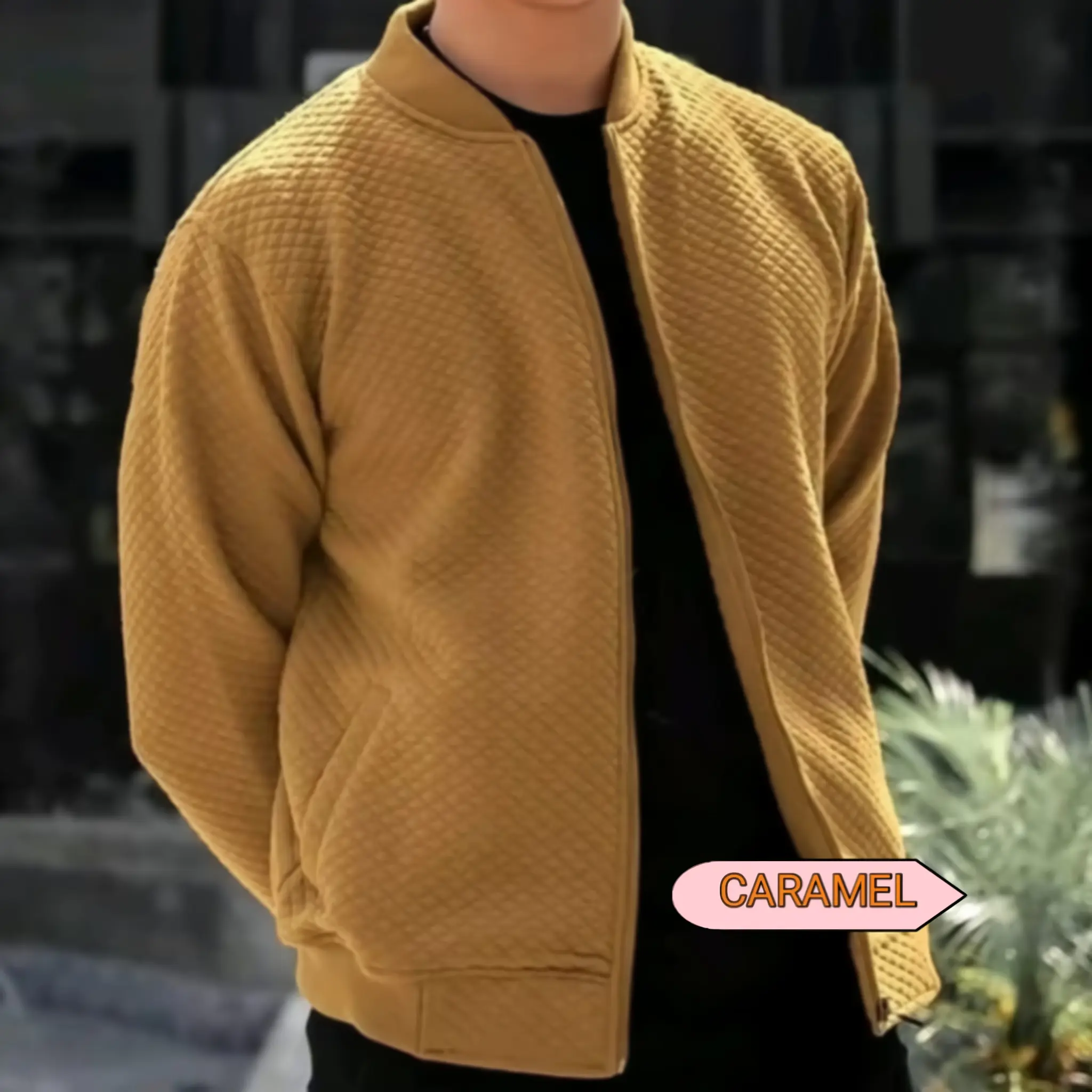 Jaket Kasual Comfy Diamond Knitt Pria Wanita Unisex Premium Size M, L, XL, XXL dan XXXL