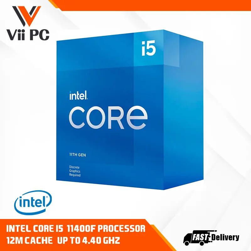 [LOCAL STOCK]Intel Core i5-11400F Desktop Processor 6 Cores up to 4.4 GHz LGA1200 (Intel 500 Series & Select 400 Series Chipset) 65W