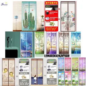 Tirai Magnet Anti Nyamuk|Tirai Magnet Pintu motif ukuran 90cm x 210cm |Tirai Kelambu Karakter Lembut|Tirai magnet|Tirai jendela
