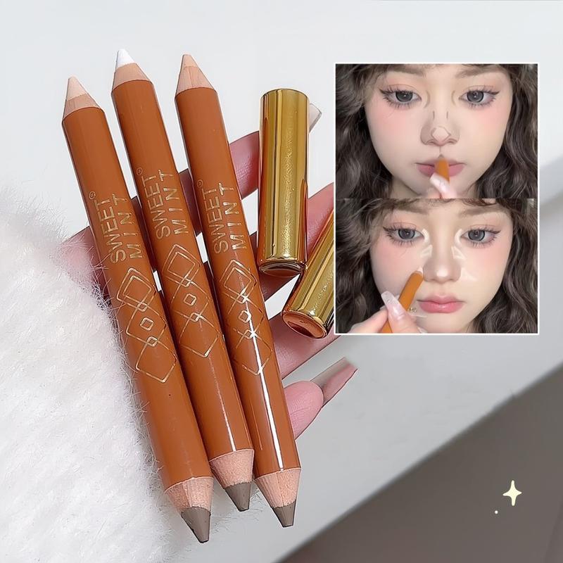 Bút Tơ Tằm Đi nét Có Độ Bóng Cao, 2 Trong 1, Bút Kẻ Mắt Lì Nhiều Màu Sắc, Bút Phấn Mắt Lấp Lánh, Lâu Trôi, Thích Hợp Để Highlight Và Tạo Đường Viền, Bút 2 Trong 1, Hương Bạc Hà NGỌT NGÀO