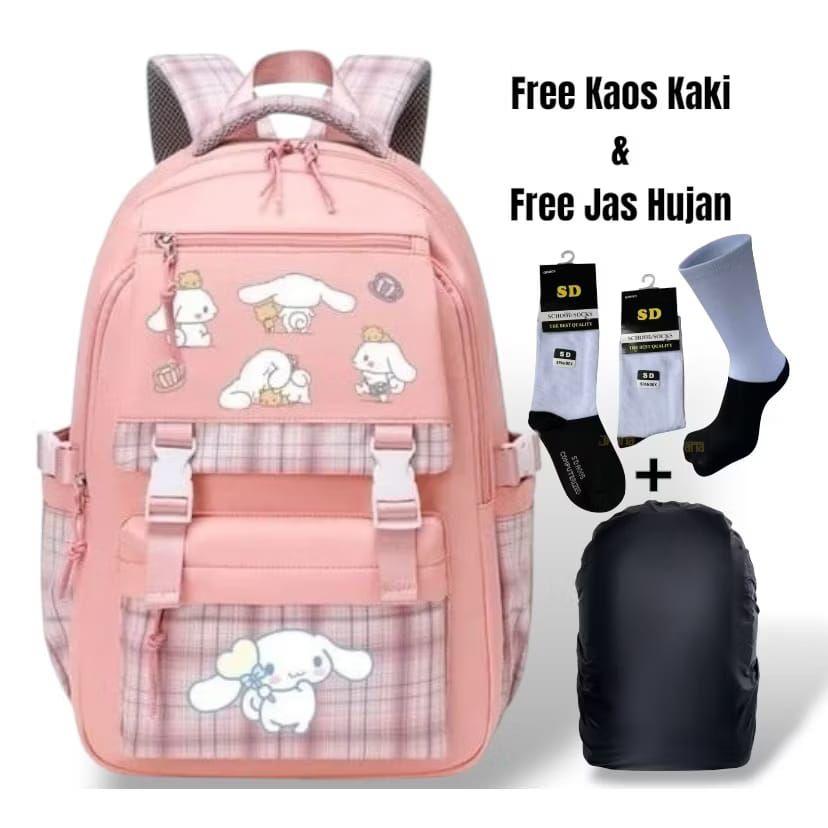TAS SEKOLAH ANAK TAS RANSEL ANAK PEREMPUAN SD SMP SMA MOTIF KARAKTER KARTUN CINNAMOROLL FASHION ANAK