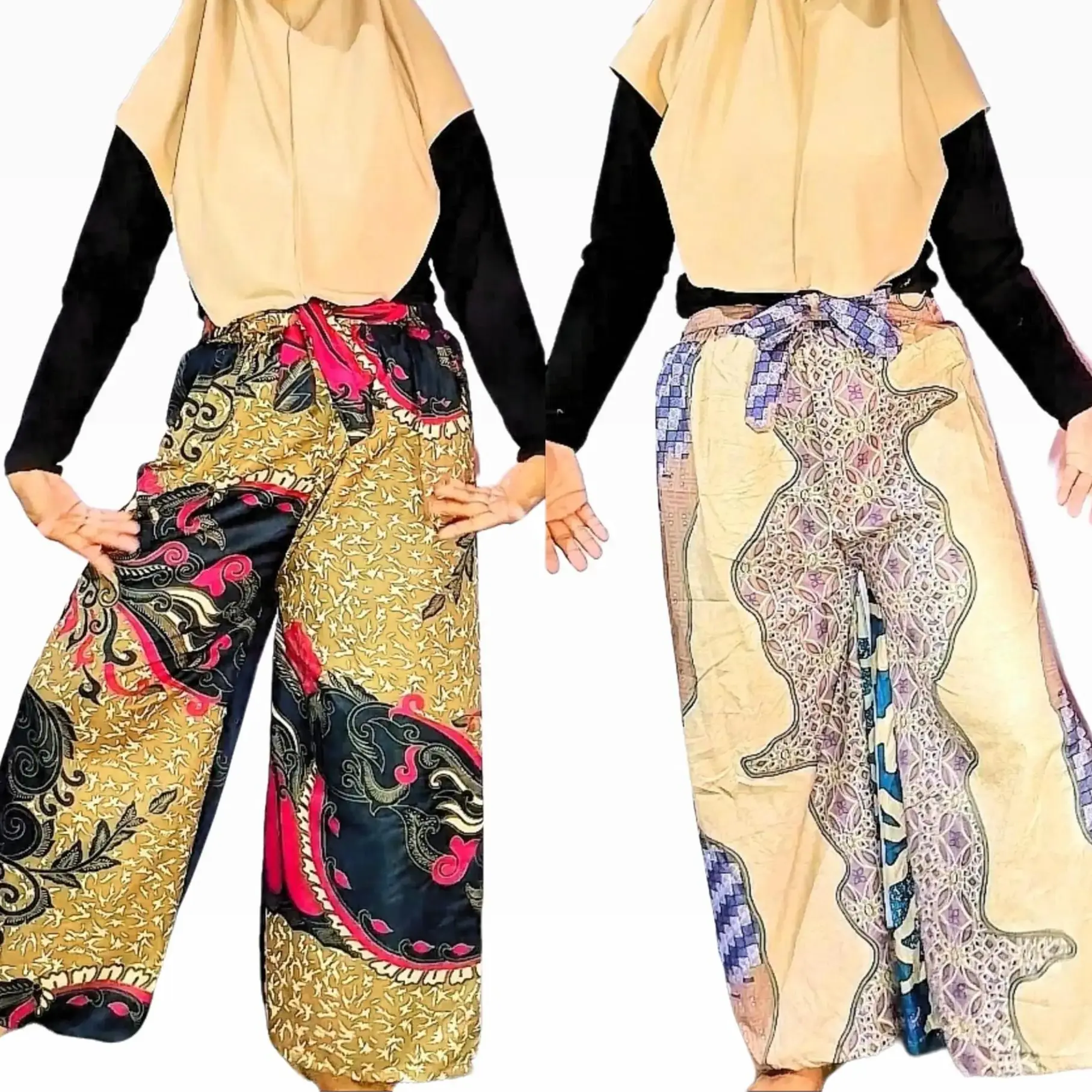 Celana Panjang Gombrong Dewasa atau Remaja Kulot Nyaman Santai di Rumah Hommy Printing motif Batik Poli Katun