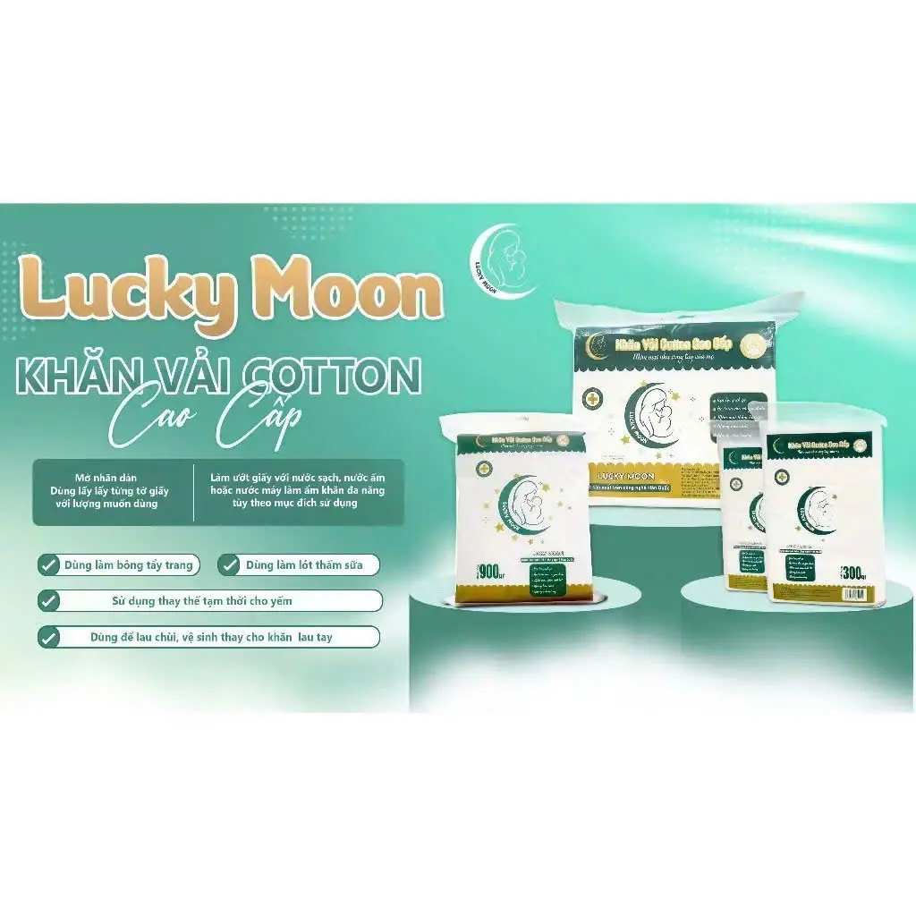 KHĂN KHÔ ĐA NĂNG LUCKY MOON CHO BÉ 300G/600G/900G