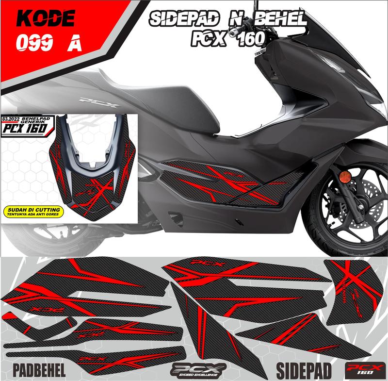 Product Introduction of Sticker Sidepad Behel Full Set Honda PCX 160 Motif Karbon Kode 099 - Aksesori Motor Terbaik - Motorcycle 0