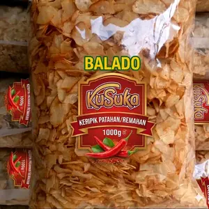 patahan/hancuran keripik singkong  kesukaanku&chuba balado, jagung bakar Kripik singkong  Snack 500g,1000g