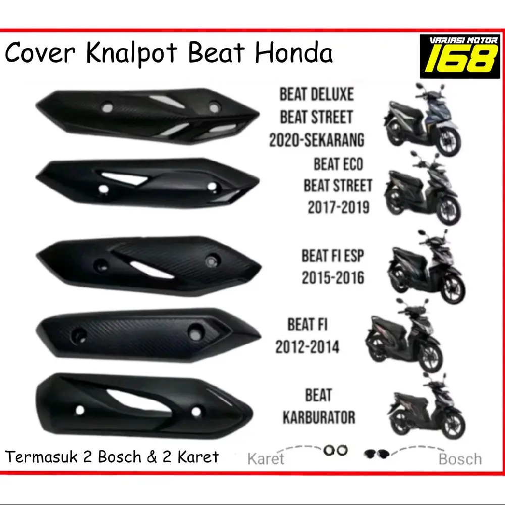 Cover Tameng Tutup Knalpot Beat Honda Tutup Pelindung Knalpot