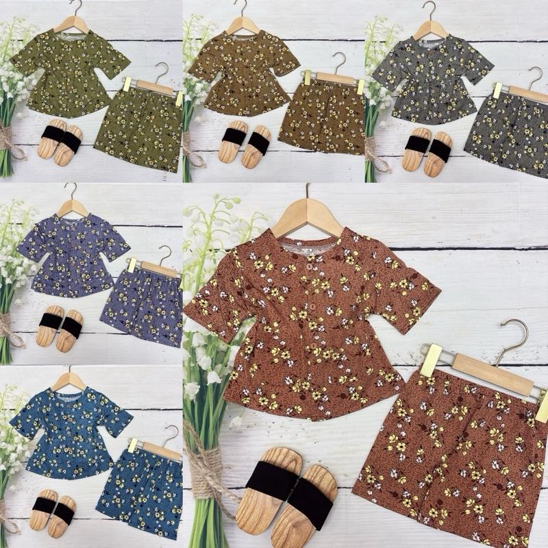 Bà Ba Bé Chin Sét Bộ Bà Ba Bà Ngoại Cho Bé Cổ Tròn Nẹp Tay Ngắn 2 Túi Quần Lỡ Vải Thun ATi Co Giãn Mềm Mịn Mát Size 7 - 40Kg Chất Liệu Gấm Phi Bóng Lụa Satin