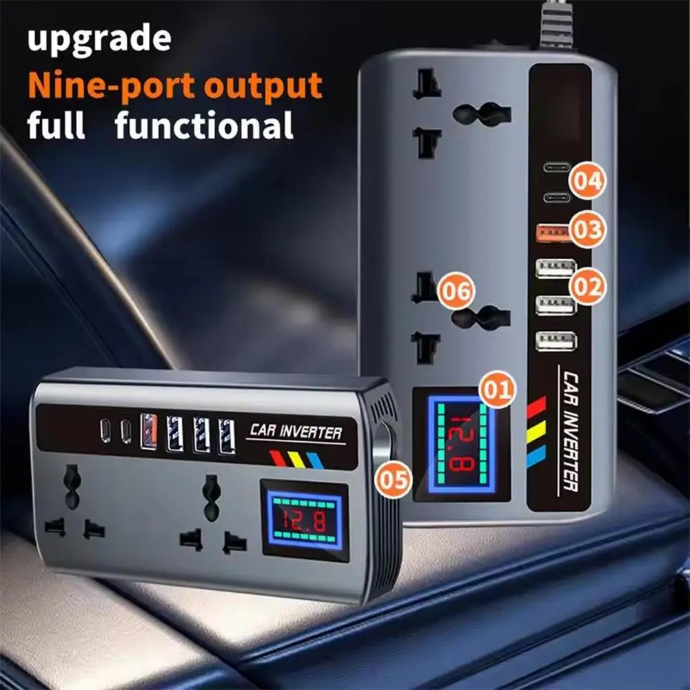 Power Inverter Mobil Car Power Inverter Mobil 9 Port Inverter Micro Mobil Charging Mobil Output F6I4