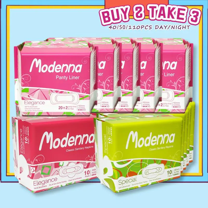 【BUY 2 TAKE 3】Modenna New upgrade 35cm Heavy Flow Overnight Cloth Pad/Menstrual Pad,Sanitary Napkin Sanitary pads, Menstrual pads,Feminine hygiene products Panty liner,Period padsDaytime and nighttime use