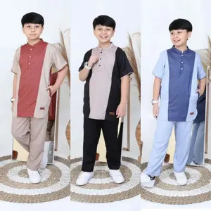SET-CEL KOKO ANAK KOMBI BIOLA // SETELAN BAJU KOKO ANAK KOMBINASI DUA WARNA // KOKO LEBARAN ANAK USIA 1-13 TAHUN SETELAN CELANA // TERBARU