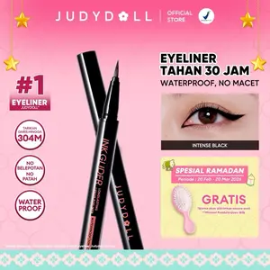 [NEW] Judydoll Ink Glider Intense Black Eyeliner - Eyeliner Hitam Waterproof Smudgeproof, Tahan Lama 30 Jam, Gampang untuk Pemula