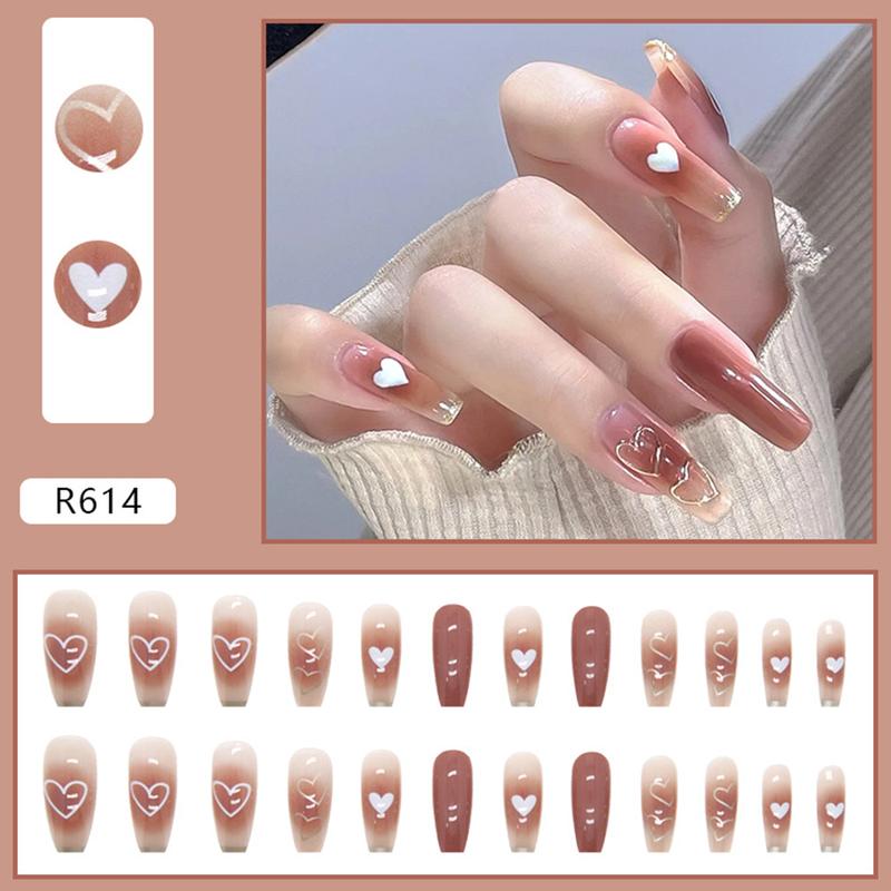 Móng Tay Giả, Màu Đỏ Rượu Vang Vang Cổ Điển Với Đồ Trang Trí Hoa Trà Ba Chiều Và Paillette Đầy Màu Sắc Móng Tay Giả Không Phai Màu Cho Bé Gái, Đồ Trang Trí Tay Đính Hôn 5