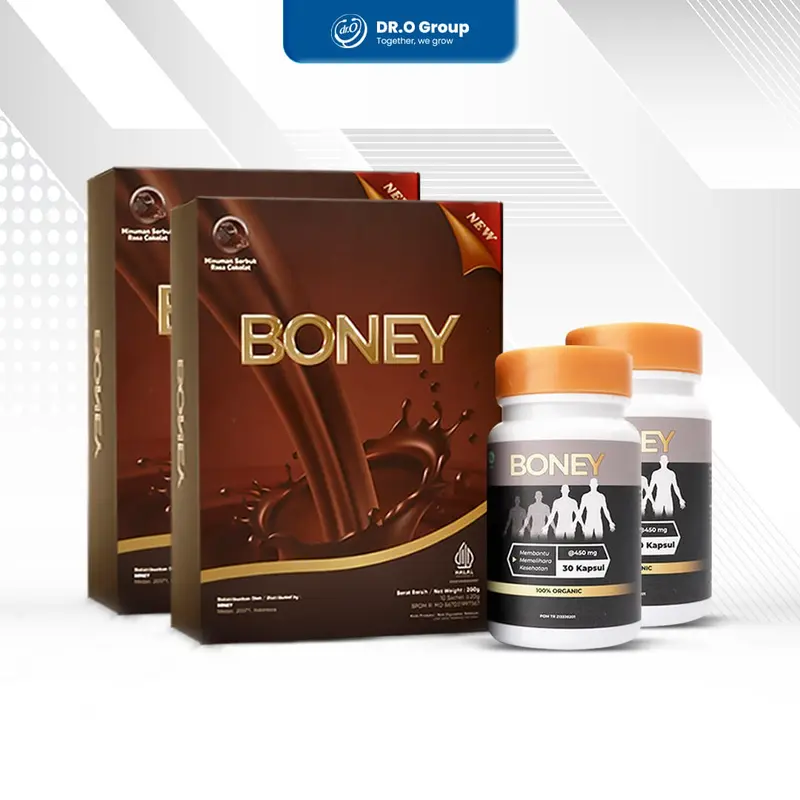[LV Live Exclusive] Boney - Paket Bundling Susu & Kapsul | Membantu Pertumbuhan Kepadatan Tulang | Herbal 0