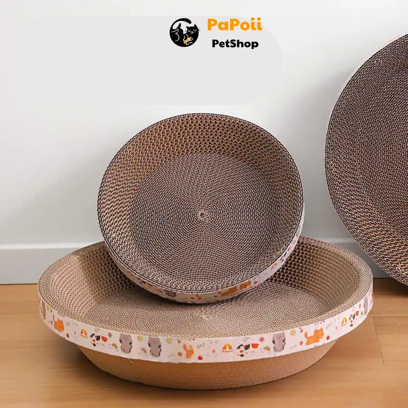 Bàn Cào Móng Cho Mèo Hình Tròn, Ổ Cào Móng Cho Mèo Đường Kính 30cm/40cm 1