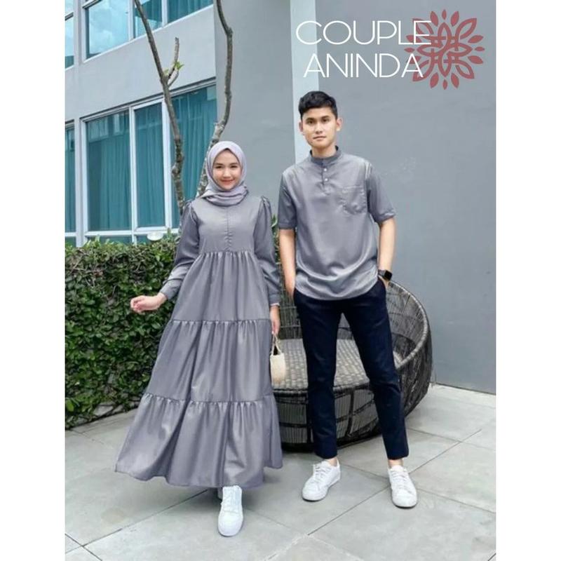 Product Introduction of (BEST SELLER) ANINDA COUPLE MUSLIM SUPER JUMBO/BAJU COUPLE LEBARAN/BISA COD/BISA REQUEST UKURAN//BISA COD SELURUH PASANGAN INDONESIA 1