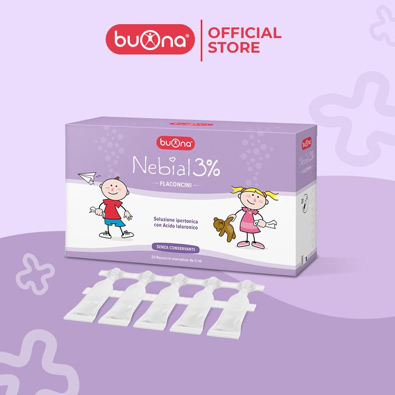 Buona Nebial Nebianax 3% Flaconcini - Nước muối ưu trương 3%