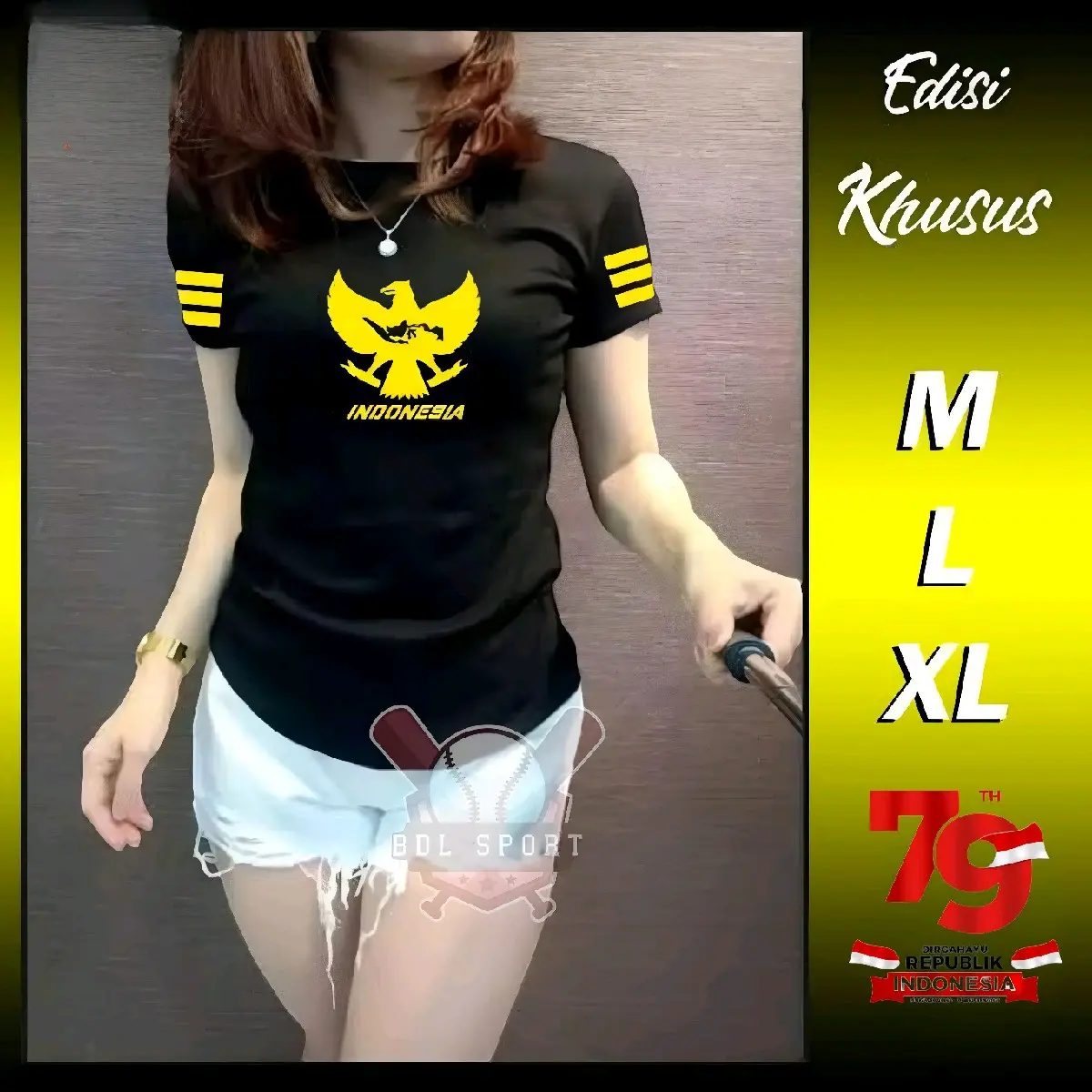 Baju Olahraga Senam Cewek Spesial Garuda Pakaian Sport Wanita Dewasa Sport Pakaian Santai Pria Futsal Atasan Kaos Volly