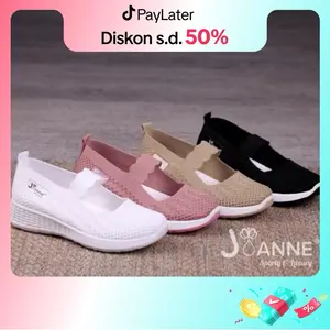 [JOANNE] Flyknit Flats Shoes Wanita Sepatu Wanita JN3527
