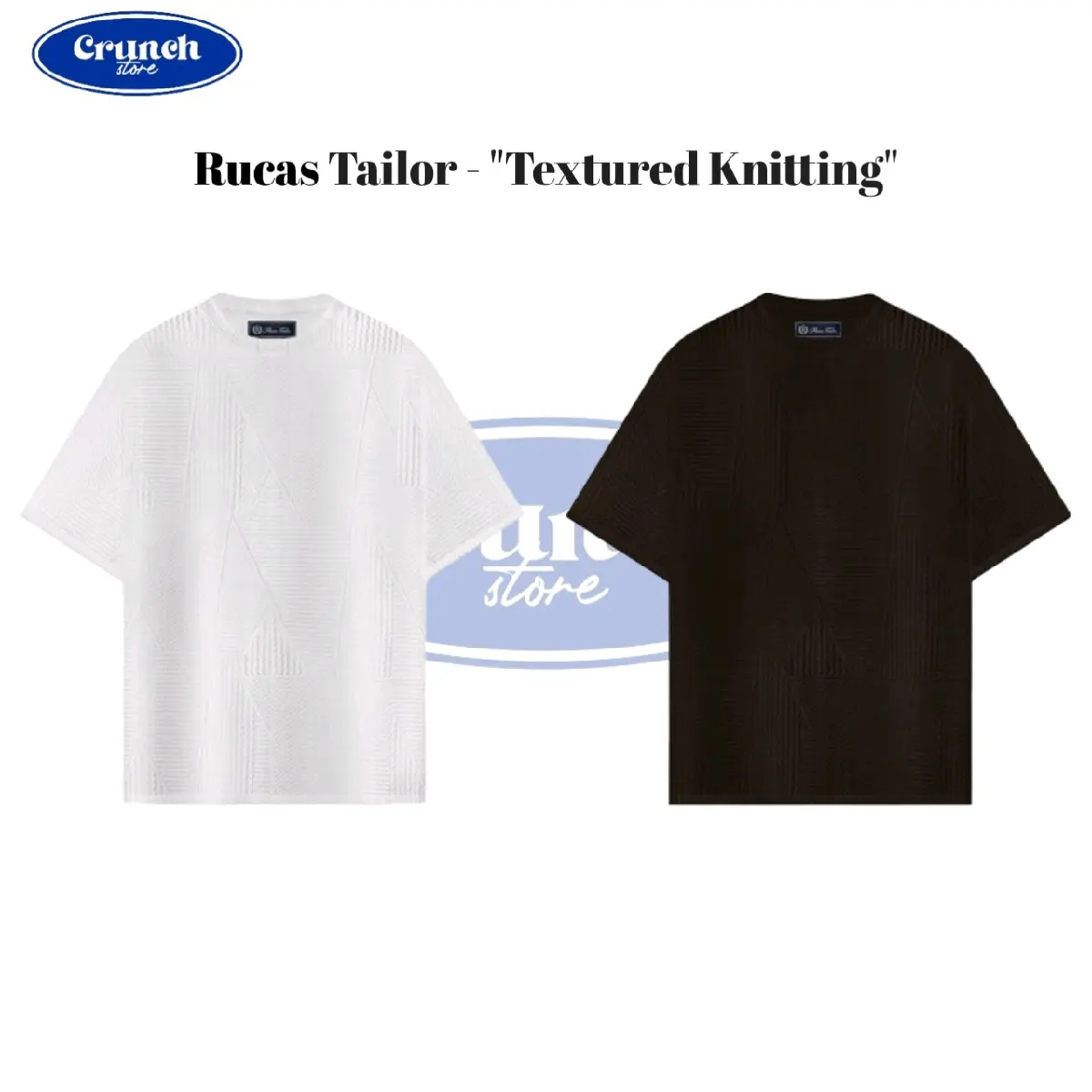 Rucas Tailor - Textured Knitting Size S-XXL T-shirt Pria/Wanita