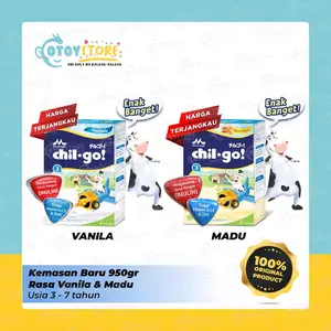 Chil Go Powder 3+ Vanila Madu 950 Gram / Susu Chilgo 3 950g Bubuk Perawatan