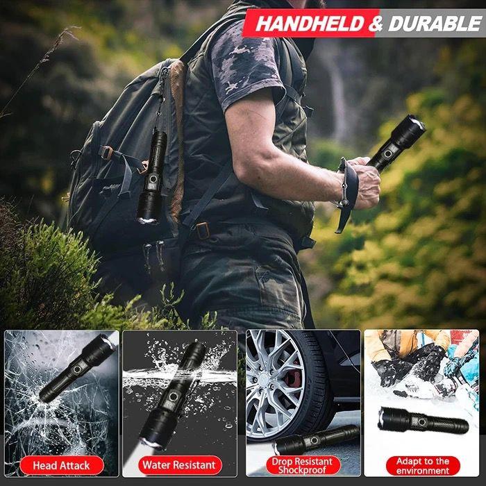 Multifunctional flashlight 8800mAh ultra bright LED Powerful Flashlight Alloy Body 5 Lighting Modes Type-C Torch Light Tactical Flashlights Outdoor  Portable Lampu Terang 4