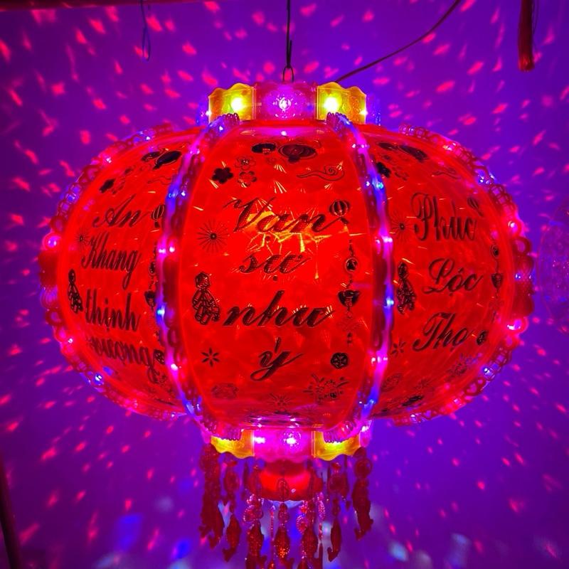    COMBO 2 quả  Đèn Lồng Điện treo trang trí Tết xoay 360 độ chúc mừng năm mới 