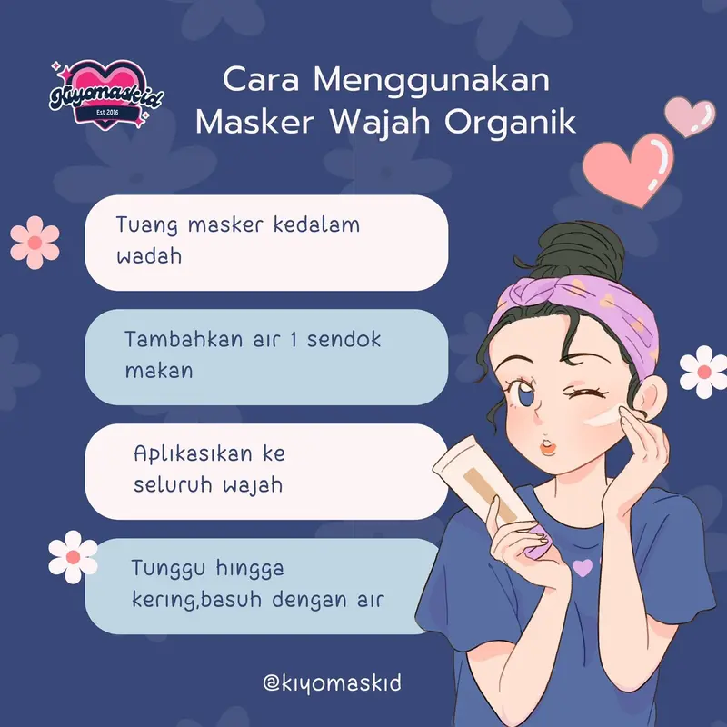 ￼(PROMO) Masker Wajah Organik/Masker Organik BPOM/Masker Anak Kiyo Series 7