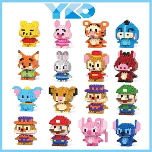 YKO Block Serial  DIY Susun Blok Bangunan Mini Kartun Bricks DIY Mainan Balok Nano Block Model Kartun Brick Toys Diy Balok Anak Asli