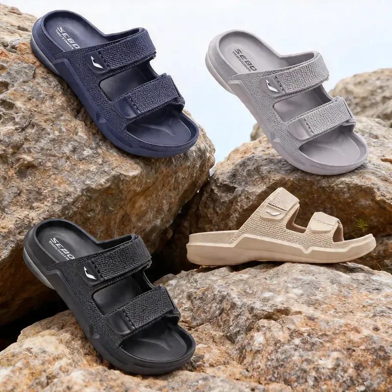 SEBO Sandal Pria sandal slipper pria sandal pria dewasa Ringan Kuat Anti Slip Tidak Licin Sandal Lembut EVA Sandal