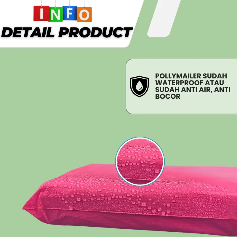 Polymailer Plastik Packing 25x35cm Isi 100pcs Lem Perekat 5