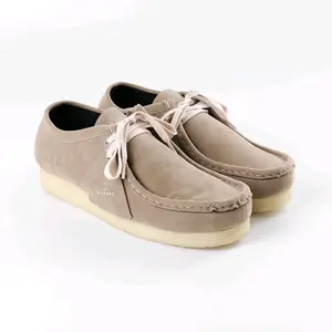 MAFAEL Sepatu Wallabee Cream Natural Pria-Sepatu Casual Pria Wanita-Sepatu Suede Full Cream Shoes