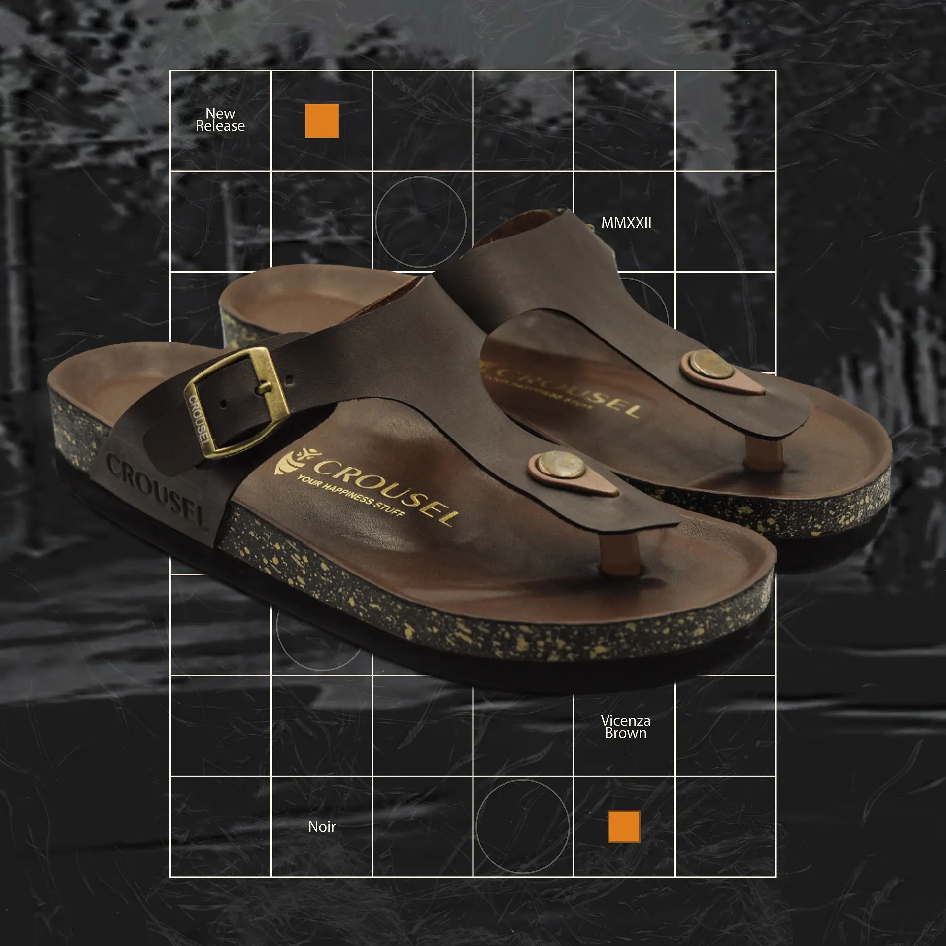 Crousel Sandal jepit \ Unisex - Vicenza Brown