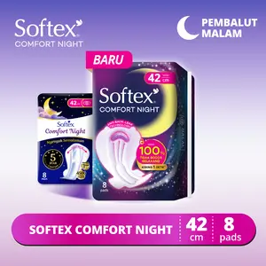 Softex Comfort Night 42cm 8s - Pembalut Malam