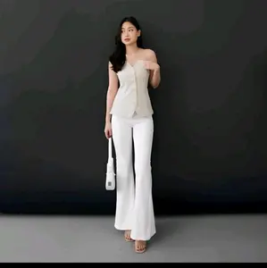 RG Fashion Flare pants scuba premium pinggang full karet