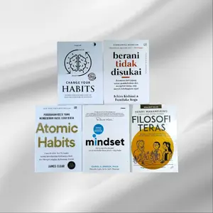 Paket 5 Buku Filosofi Teras - Mindset - Atomic Habits - Change Your Habits - Berani Tidak Disukai ( Isi 5 Buku )