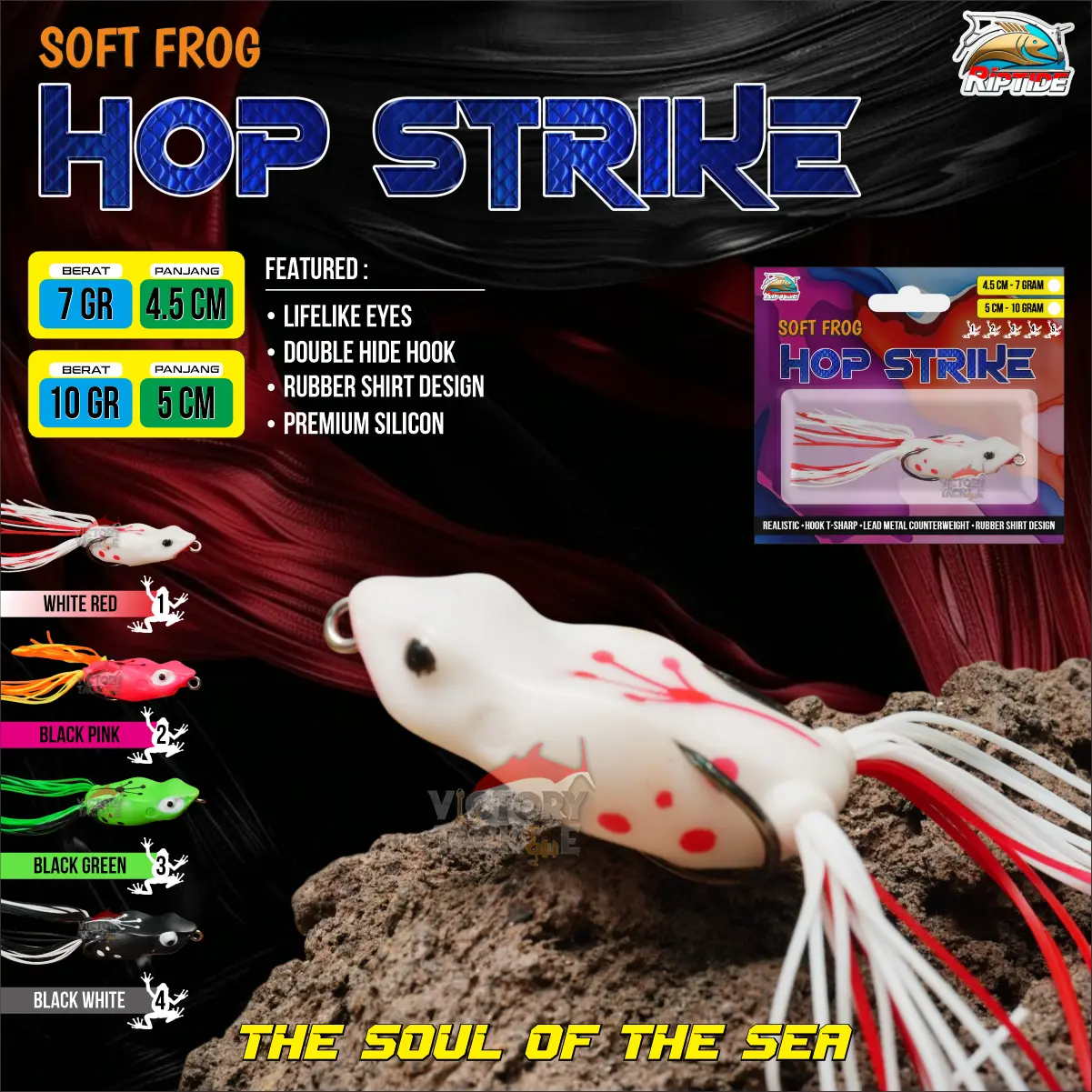ANDEMAN KAERU RIPTIDE VISION TRITON ANTASENA DRUPADI HOPSTRIKE SOFT FROG TOPWATER LURE 2.5 3 4 Cm Umpan Pancing Casting Gabus Toman Kodok Karet