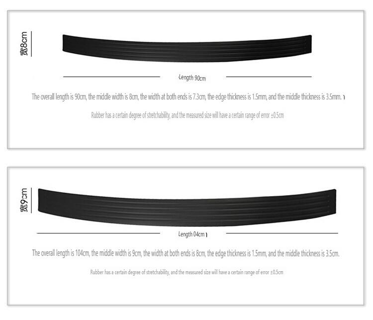 Product Introduction of Rear Bumper Protector Guard Universal Black Rubber Trim Cover Protection Strip Scratch-Resistant Exterior Car Accessories 13
