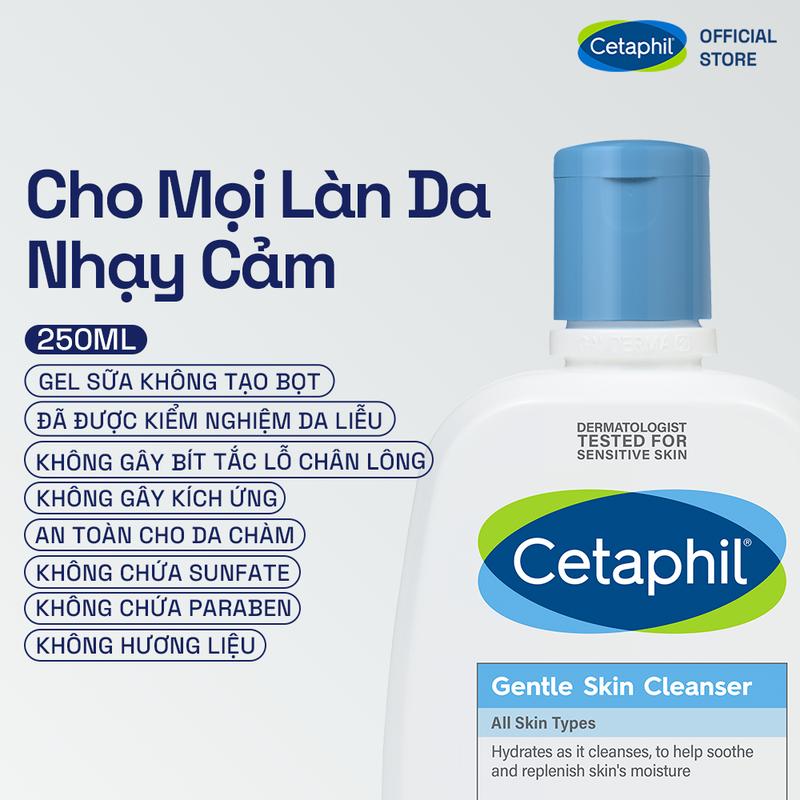 [Deal Hot] Sữa rửa mặt dịu lành cho da nhạy cảm CETAPHIL GENTLE SKIN CLEANSER 250ML