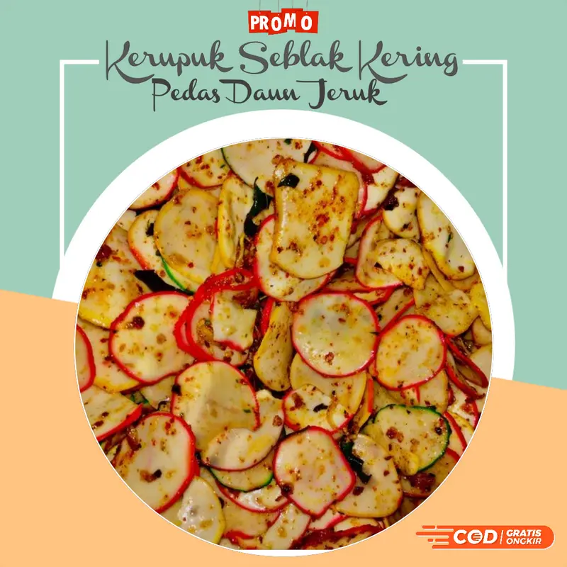 Promo 1 Kg Krupuk Sebring Pedas Daun Jeruk - DMO Official - Cemilan Kering Krupuk Seblak Garing Pedas Gurih Enak Renyah - Camilan Viral Food Snacks Kerupuk 2