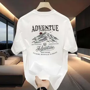 COD kaos pria katun ringan kerah bundar ukuran besarPetualangan Luar Ruang Retro dan Santai kaos bergambar kaos couple