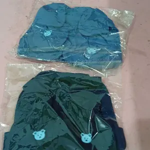 Satu Set Topi kuping Sarung Tangan Kaki Bayi Baru Lahir Newborn warna polos Talitababywear