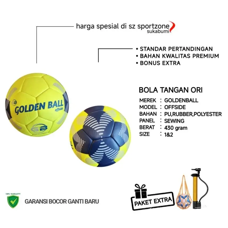 HANDBALL ORIGINAL / BOLA TANGAN ORIGINAL GOLDENBALL GREEN Outdoor Sandal