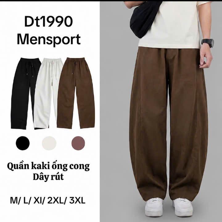 Quần Kaki Ống Rộng Form Thụng Hơi Cong Nhẹ ,Quần Nam Nữ Unisex,Chất Liệu Cooton…