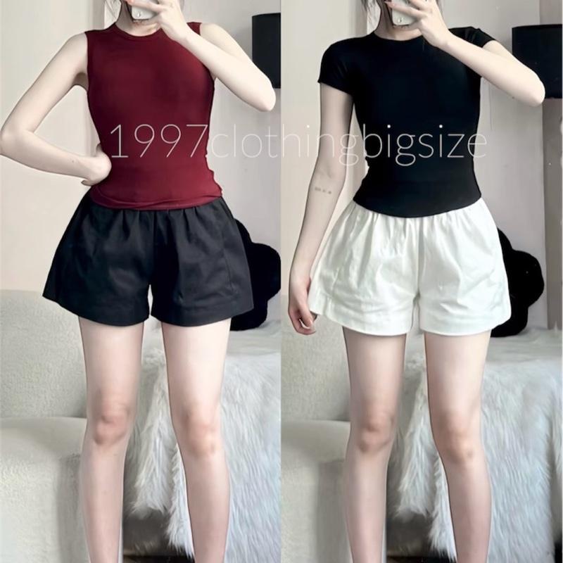 Quần short phồng kaki cạp chun nhiều màu BIGSIZE cho Nữ