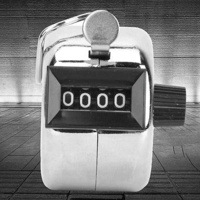 Alat Penghitung Manual Hand Tally Counter 4Digit Stainless 4