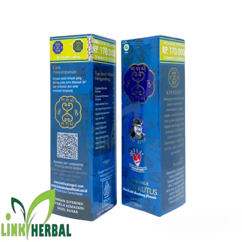 Kutus-Kutus Minyak Balur Tamba Waras Kemasan Baru Box Biru Isi 100ml I MKK AKSARA BALI 3